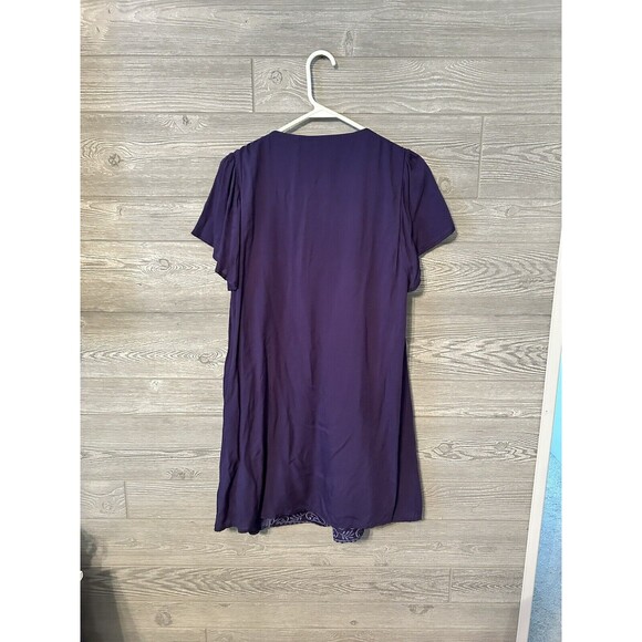 Savanna Jane Shift Dress Womens Size Small Purple‎ Boho Embroidered V Neck - Picture 9 of 9